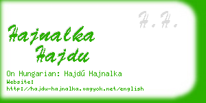 hajnalka hajdu business card