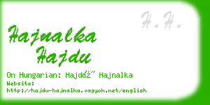 hajnalka hajdu business card